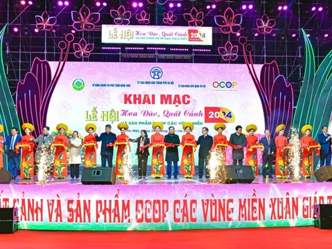 Những dấu ấn Lễ hội Hoa đào, Quất cảnh và sản phẩm OCOP các vùng miền xuân Giáp Thìn 2024